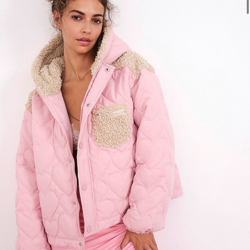 For love and lemons quilted heart jacket